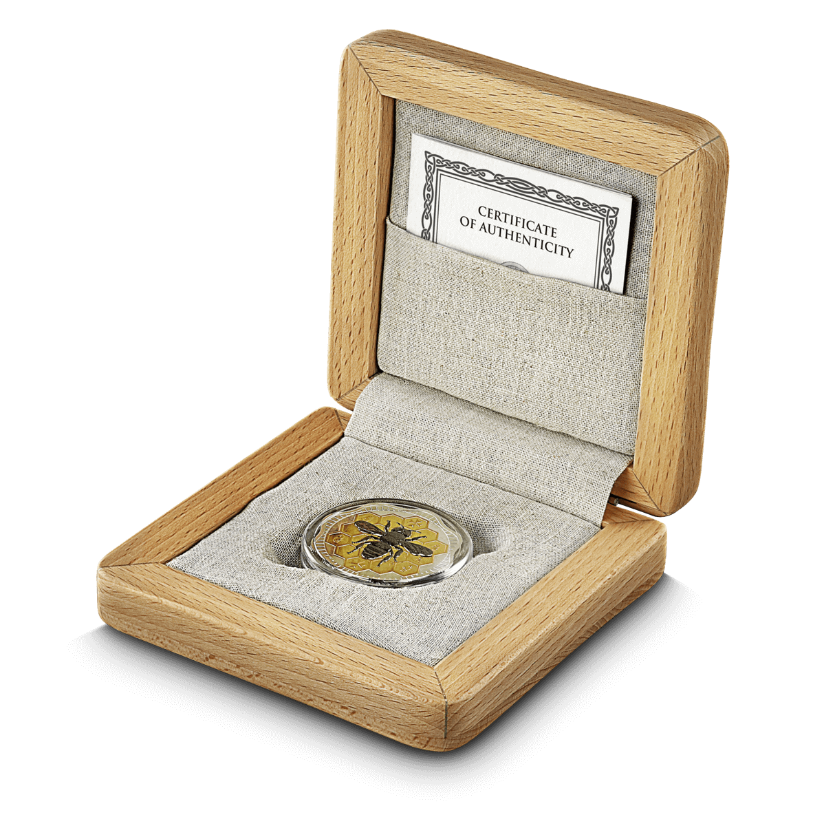 2024 Malta Maltese Bee 1 oz Silver Gilded Ruthenium Plated Coin