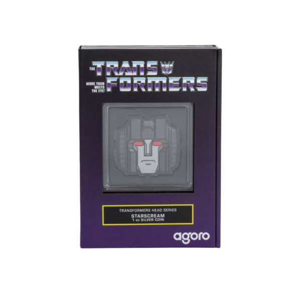 2025 Niue Hasbro Transformers Heads Starscream 1 oz Silver Colorized Proof Coin - Image 8