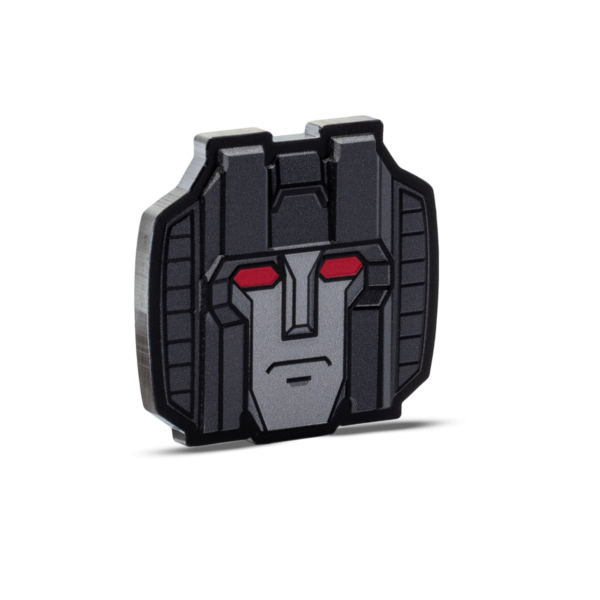 2025 Niue Hasbro Transformers Heads Starscream 1 oz Silver Colorized Proof Coin - Image 3