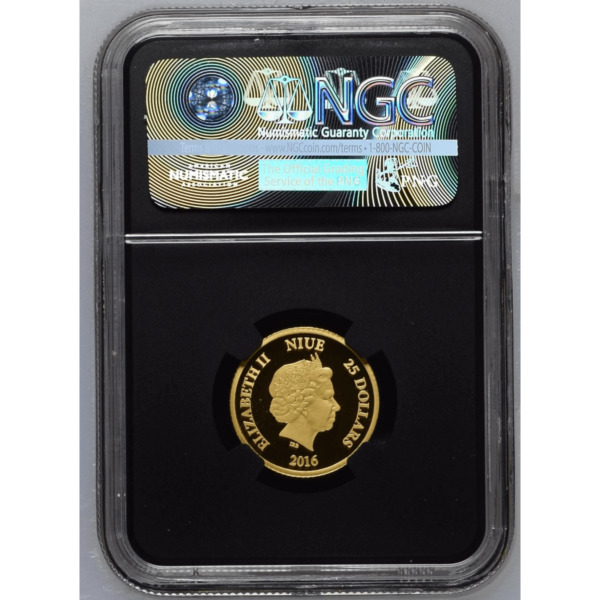 2016 Niue Star Wars Princess Leia 1/4 oz Gold Coin NGC PF 70 UCAM 1 of 1st 50 - Image 2