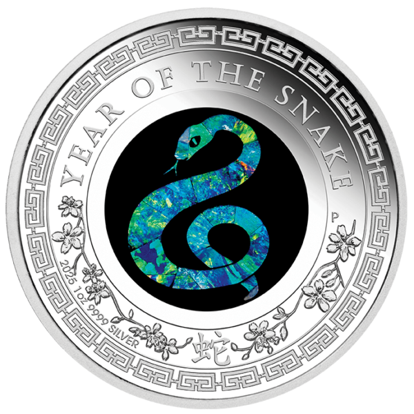 2025 Australia Lunar Opal Year of the Snake 1 oz Silver Proof Coin