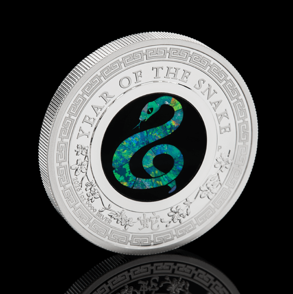 2025 Australia Lunar Opal Year of the Snake 1 oz Silver Proof Coin - Image 6