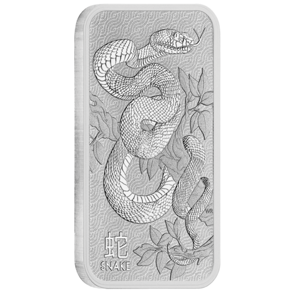 2025 Australia Perth Lunar Snake 1 oz Silver .9999 Bullion Minted Bar - Image 3