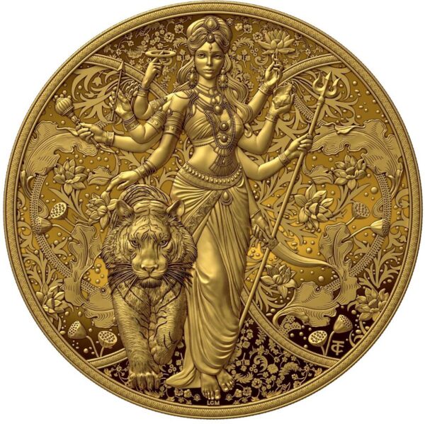 2025 Cameroon Durga 1 Gram Gold Proof Like Coin