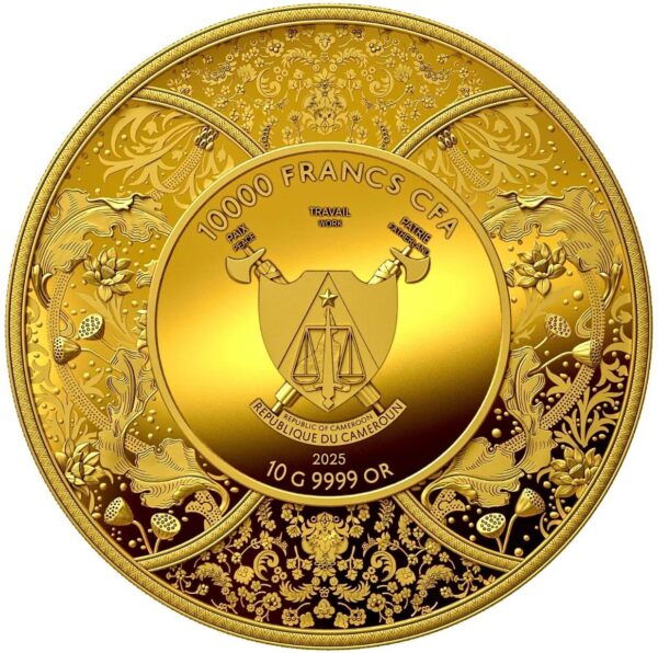 2025 Cameroon Durga 10 Gram Gold Proof Like Coin - Image 2