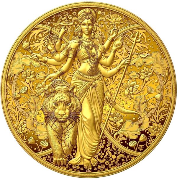 2025 Cameroon Durga 10 Gram Gold Proof Like Coin