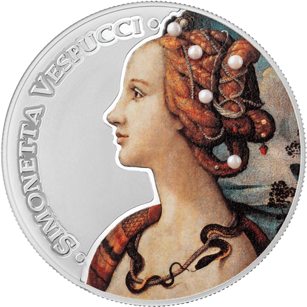 2025 Cameroon Timeless Beauty Simonetta Vespucci 1/2 oz Silver Digitally Printed Coin