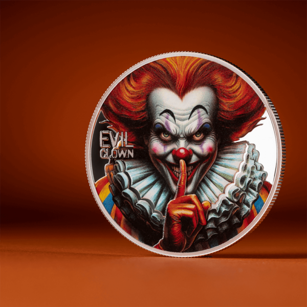 2025 Cameroon Urban Legends Evil Clown 1 oz Silver Proof Coin - Image 5