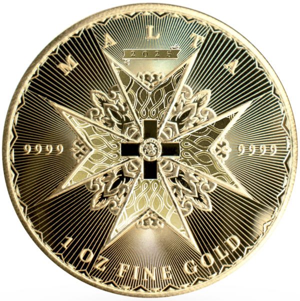 2025 Malta Maltese Cross 1 oz Gold .9999 Bullion Coin