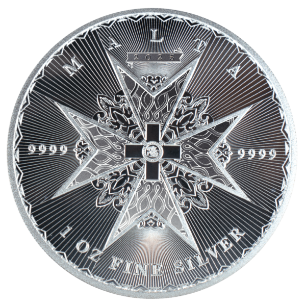 2025 Malta Maltese Cross 1 oz Silver .9999 Bullion Coin