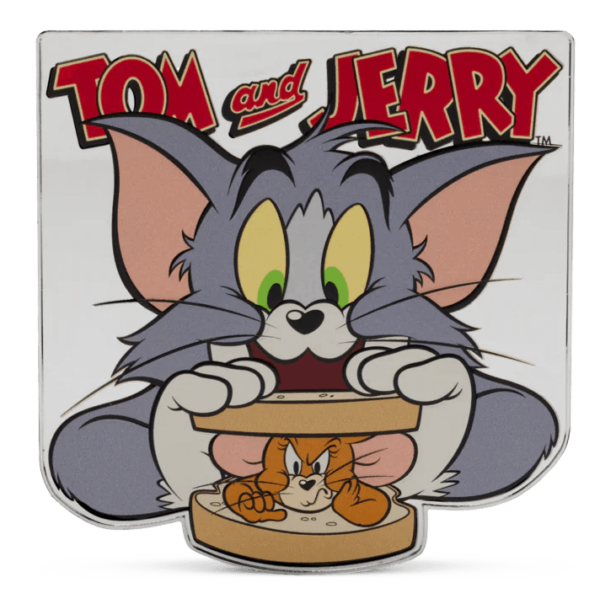 2025 Niue Warner Bros. Tom and Jerry 85th Ann. 5 oz Silver Colorized Proof Coin