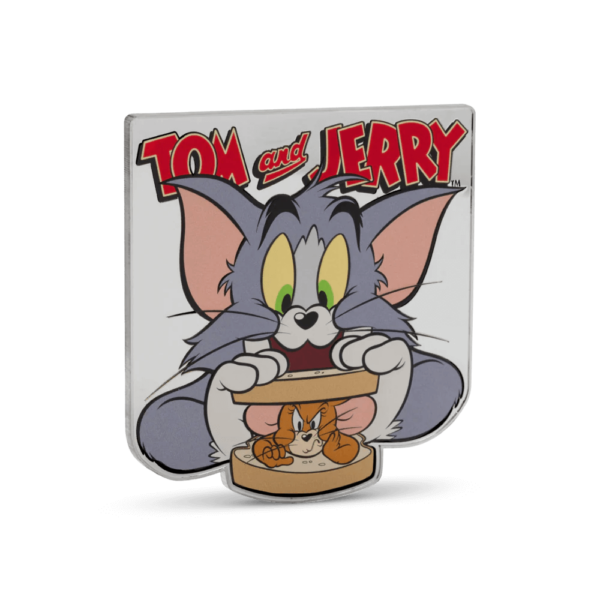 2025 Niue Warner Bros. Tom and Jerry 85th Ann. 5 oz Silver Colorized Proof Coin - Image 3