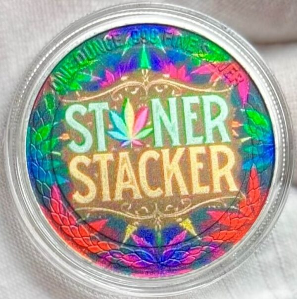 2025 Stoner Stackers OG Snoop 1 oz Silver Colorized UV Gloss Printed Coin - Image 6