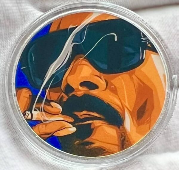 2025 Stoner Stackers OG Snoop 1 oz Silver Colorized UV Gloss Printed Coin - Image 5