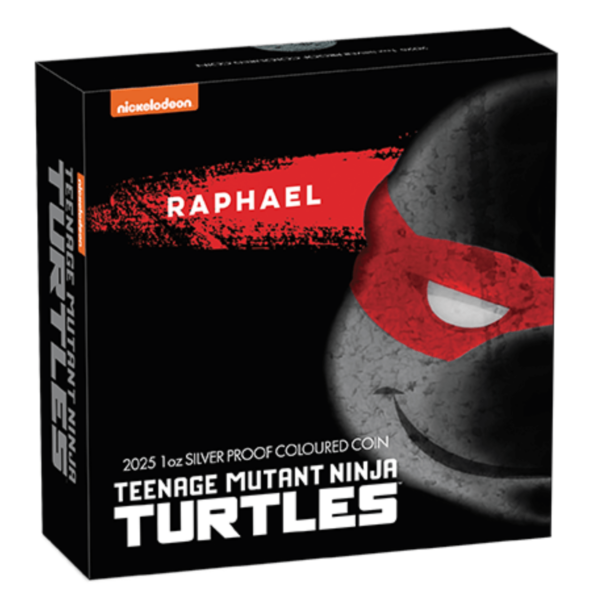 2025 Tuvalu Teenage Mutant Ninja Turtles Raphael 1 oz Silver Colorized Proof Coin - Image 5