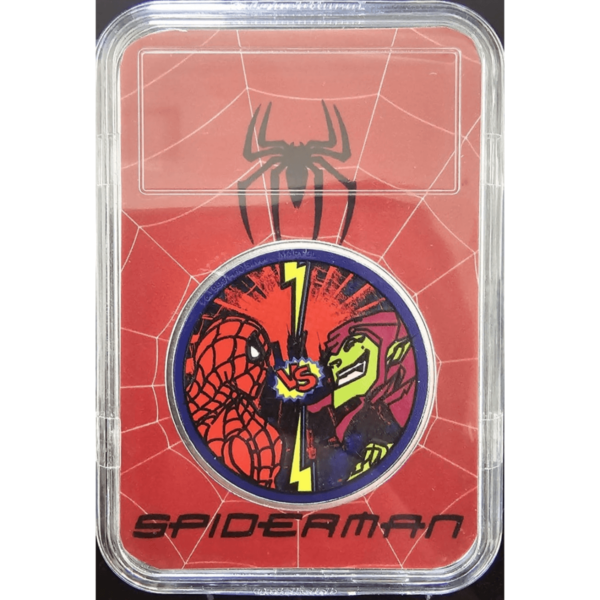 2024 Niue Marvel Spider-Man vs Green Goblin 1 oz Silver Colorized Coin in Slab