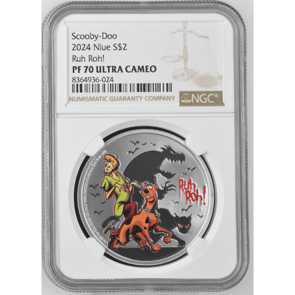 2024 Niue Warner Bros Scooby Doo Ruh Roo 1 oz Silver Coin NGC PF 70 UCAM