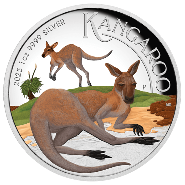 2025 Australia Kangaroo 1 oz Silver High Relief Colorized Proof Coin