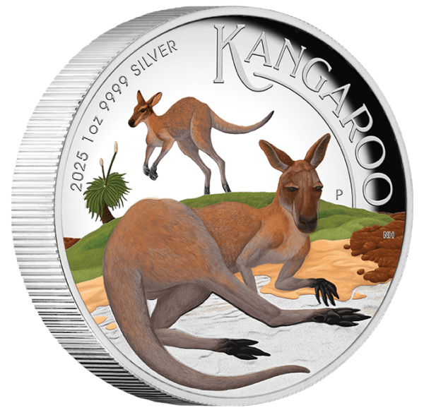 2025 Australia Kangaroo 1 oz Silver High Relief Colorized Proof Coin - Image 3