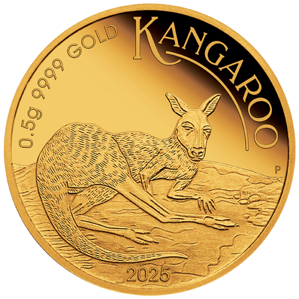 2025 Australia Kangaroo Mini Roo 1/2 Gram Gold Proof Coin - Image 3