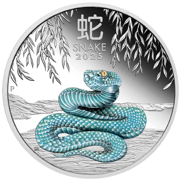 2025 Australia Lunar Year of the Snake 1 oz Silver Colorized Coin NGC PF 70 UCAM - Image 3