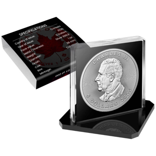 2025 Canada Maple Leaf Dino Attack 1 oz Silver Colorized Coin - Image 4