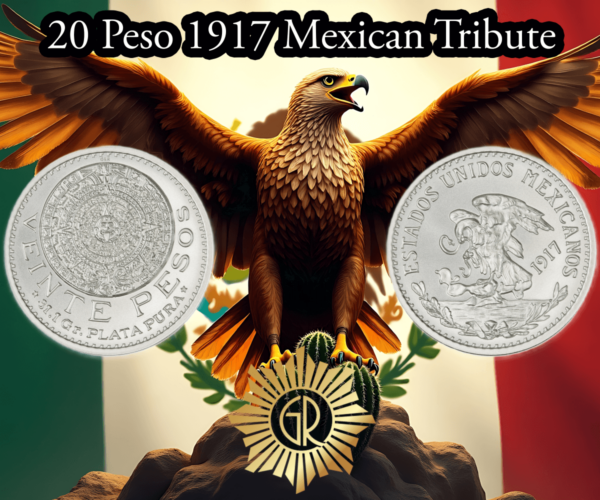 2025 Mexico 20 Pesos 1917 Mexican Tribute 1 oz Silver BU Round - Image 9