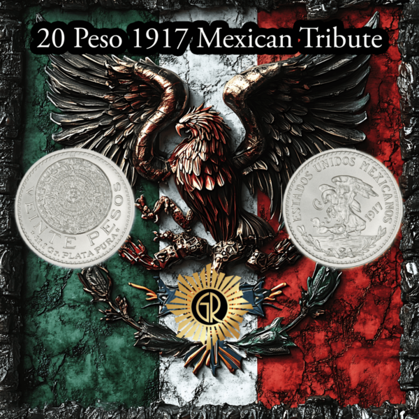 2025 Mexico 20 Pesos 1917 Mexican Tribute 1 oz Silver BU Round - Image 5