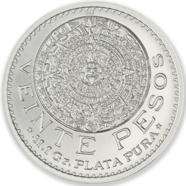 2025 Mexico 20 Pesos 1917 Mexican Tribute 1 oz Silver BU Round