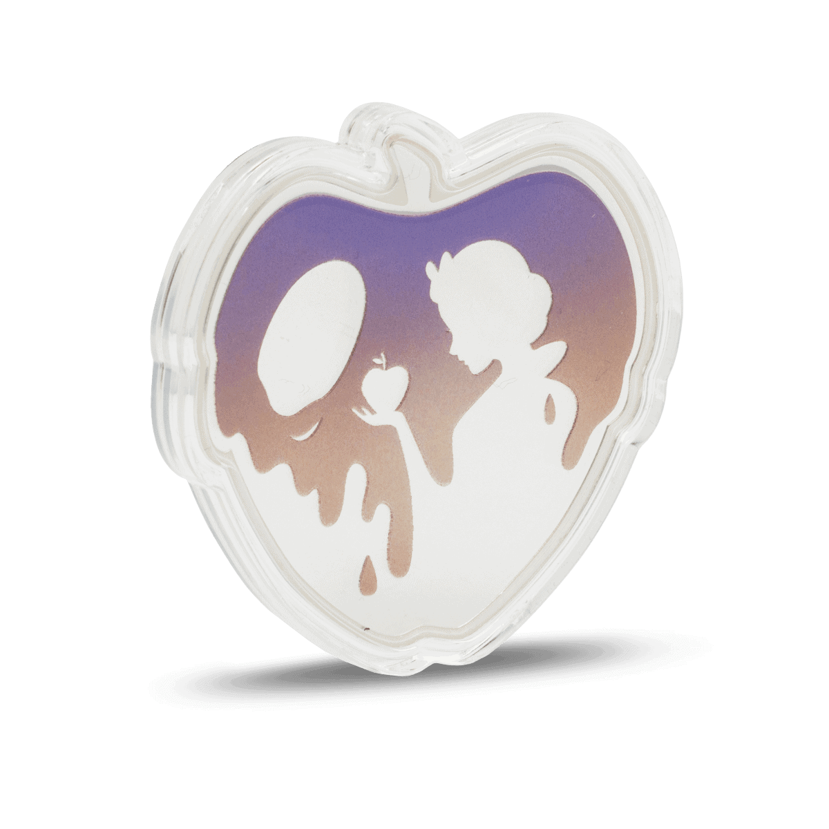 Pink Floyd "The Dark Side of the Moon" Heart-Shaped Acrylic Coin, 2023, USA, collectible decorative piece with unique rainbow gradient design.