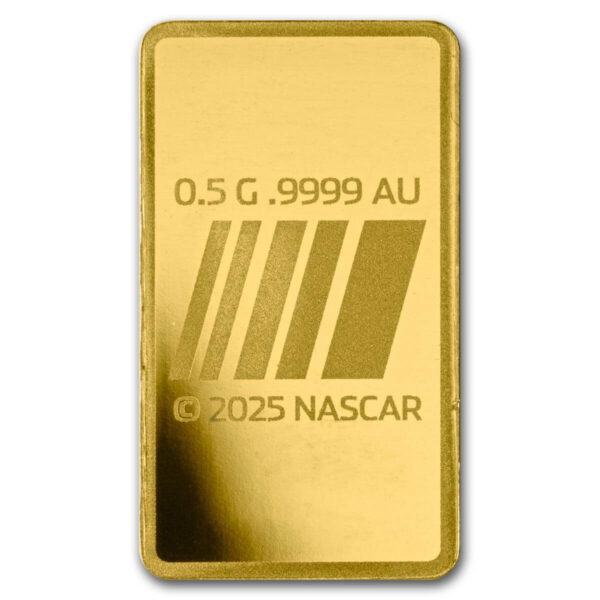 2025 PAMP Nascar Racing 1/2 Gram Gold Proof Like Bar in Card - Image 4