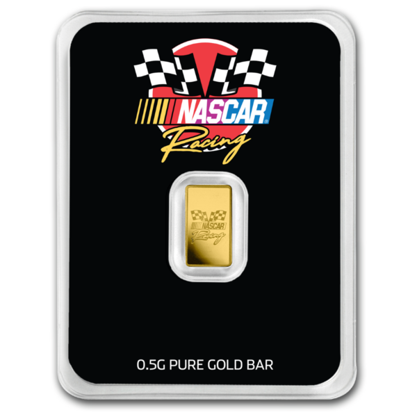 2025 PAMP Nascar Racing 1/2 Gram Gold Proof Like Bar in Card