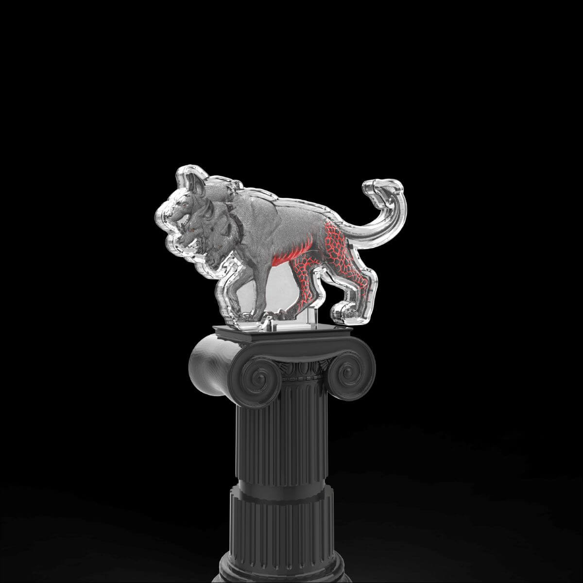 タイムセール 半額 Beasts Mythical Korea South 2025 Cerberus Stacker Silver oz 2 アート・デザイン・音楽