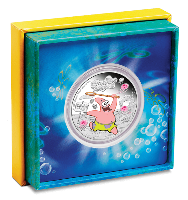 2025 Tuvalu SpongeBob SquarePants Patrick Star 1 oz Silver Colorized Proof Coin - Image 4