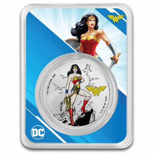 2024 Samoa DC Wonder Woman 1 oz Silver Colorized Coin in/TEP