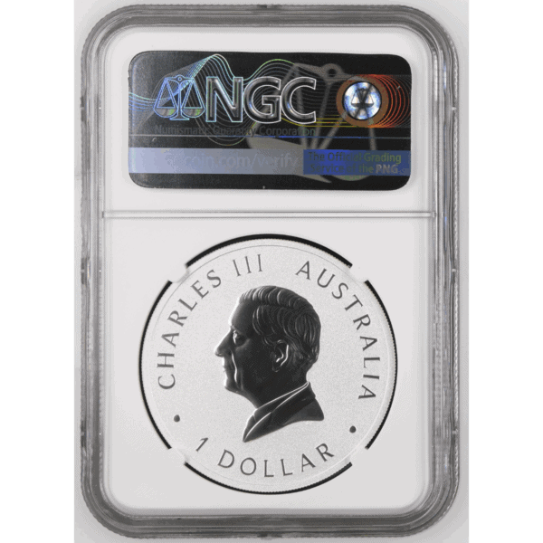 NGC-graded 2025 Koala 1oz Silver Coin featuring King Charles III obverse in protective holder