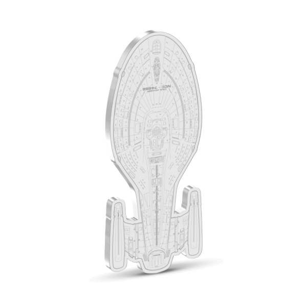 2025 Niue Star Trek Ships U.S.S. Voyager NCC 74656 Shaped 3 oz Silver Coin