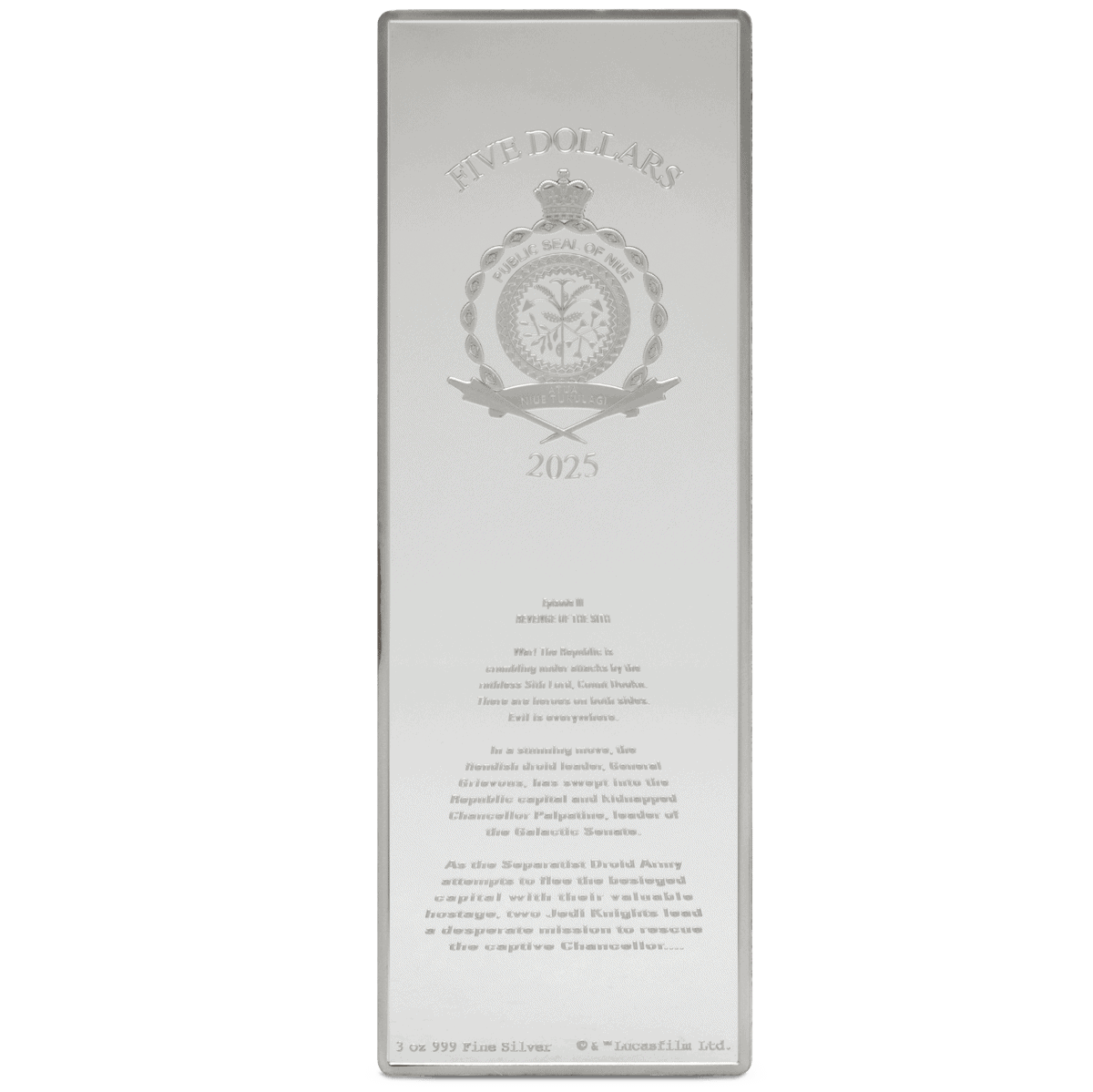 Five Dollar Silver Plaza Medal 2025, Australia, commemorative coin featuring the Royal Seal of Australia and the year 2025.
