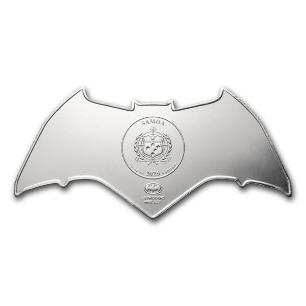 2025 Samoa DC Batman Batarang 1 oz Silver Shaped BU Coin - Image 2