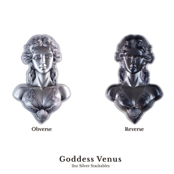 2025 South Korea The Goddesses Venus 2 oz Silver Antiqued High Relief Stacker - Image 3