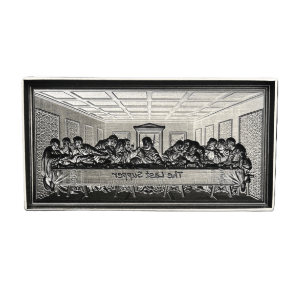 2025 The Last Supper 2 oz Silver Antiqued Ultra High Relief Stacker - Image 2