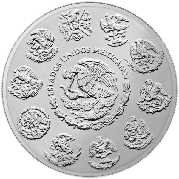 Back of the 2024 Mexico Libertad Dia De Los Muertos Steampunk 1 oz Silver Colorized Coin