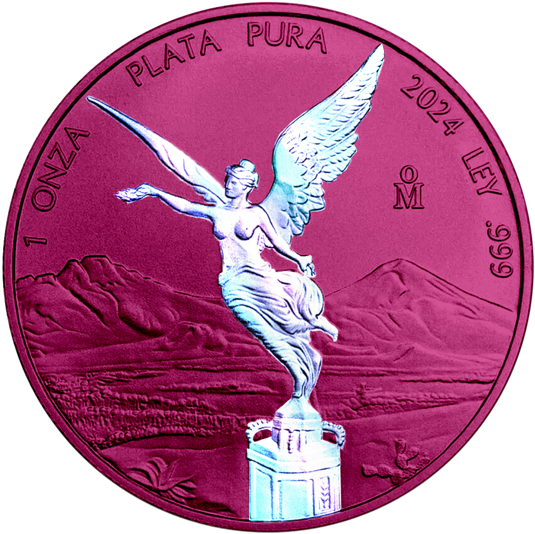 thumbnail image 2 of 2024 Mexico Libertad Onza – Reverse Proof Colorized 1oz Copper Round 2 of 5