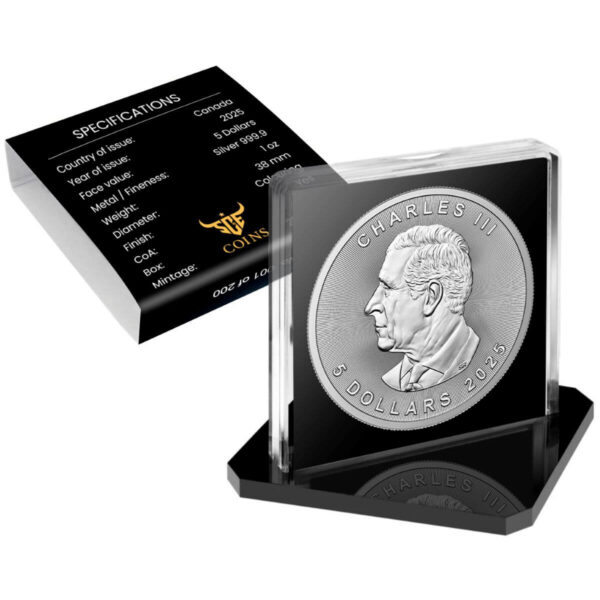 2025 Canada Maple Leaf Anubis 1 oz Silver Colorized Coin - Image 4