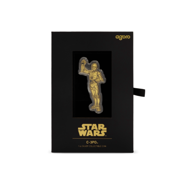 2025 Niue Star Wars Droids C-3PO 1 oz Silver Gilded Shaped Coin - Image 7