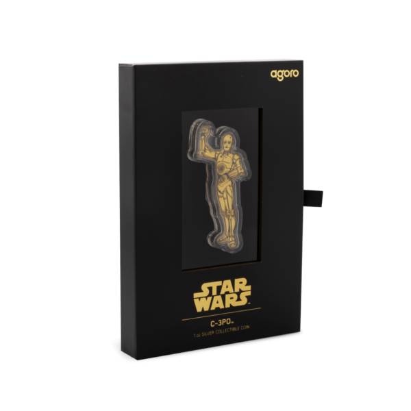 2025 Niue Star Wars Droids C-3PO 1 oz Silver Gilded Shaped Coin - Image 8