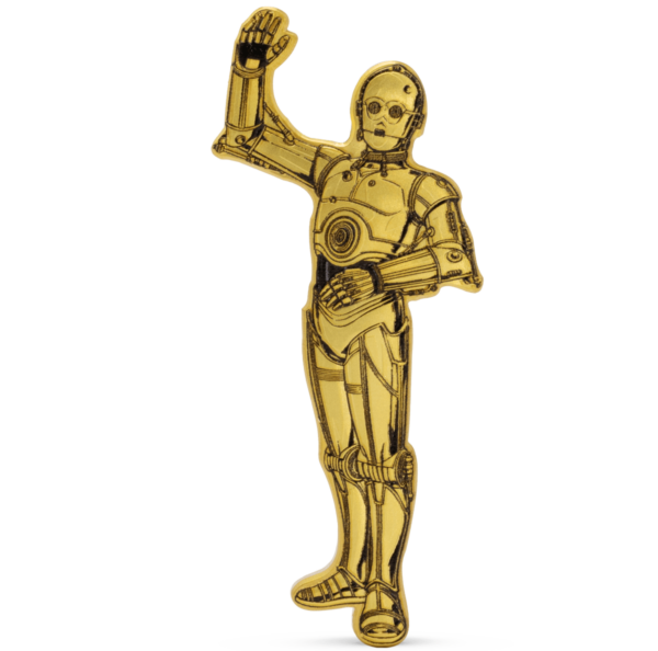 2025 Niue Star Wars Droids C-3PO 1 oz Silver Gilded Shaped Coin