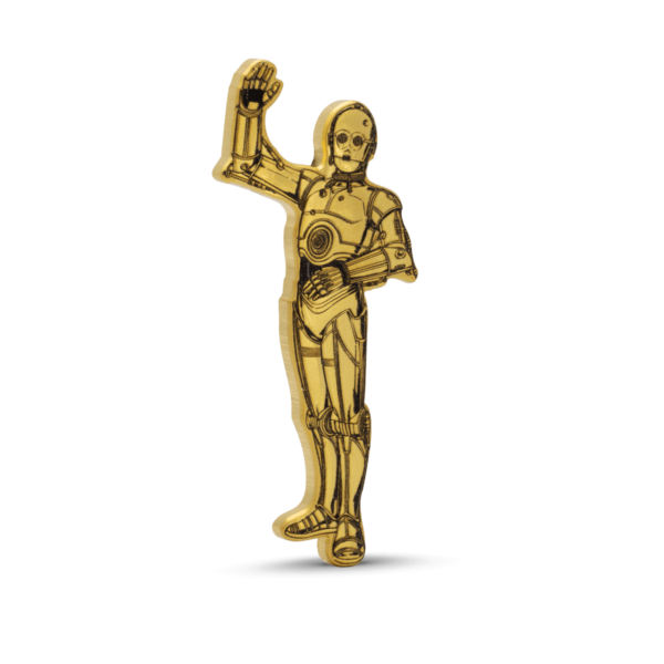 2025 Niue Star Wars Droids C-3PO 1 oz Silver Gilded Shaped Coin - Image 3