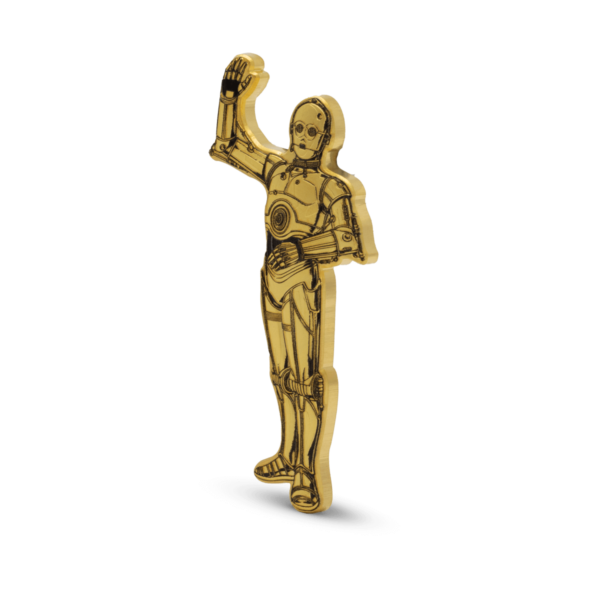 2025 Niue Star Wars Droids C-3PO 1 oz Silver Gilded Shaped Coin - Image 4