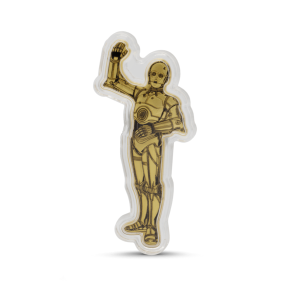 2025 Niue Star Wars Droids C-3PO 1 oz Silver Gilded Shaped Coin - Image 5